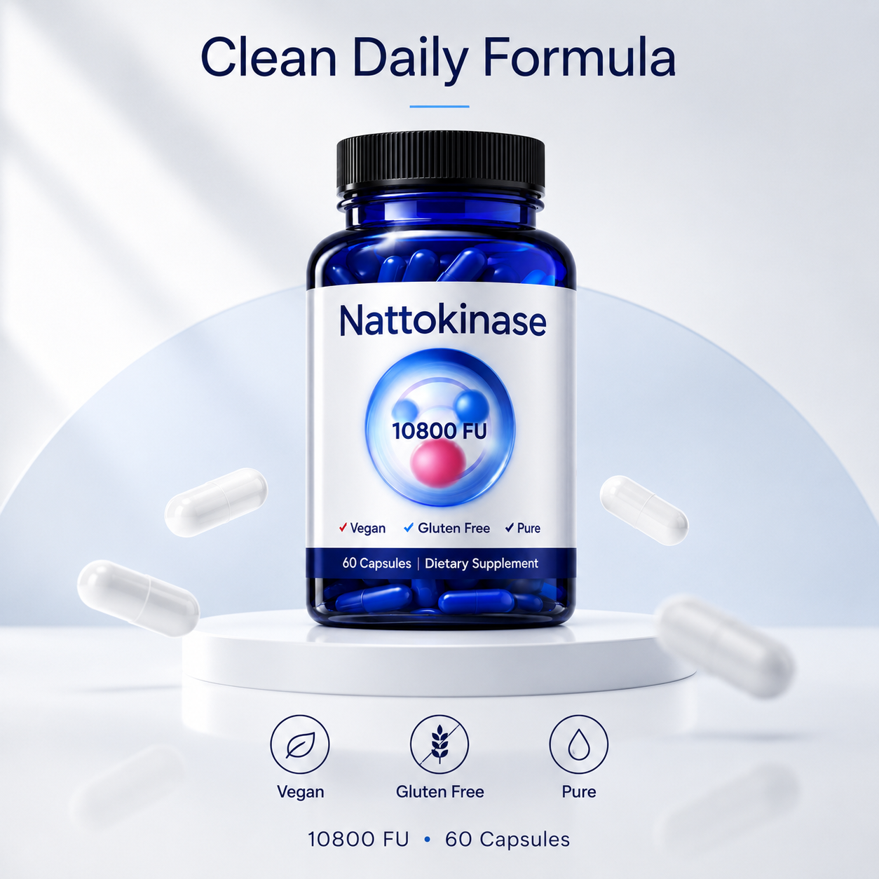Premium Nattokinase - Natural solution for reversing arterial inflammation