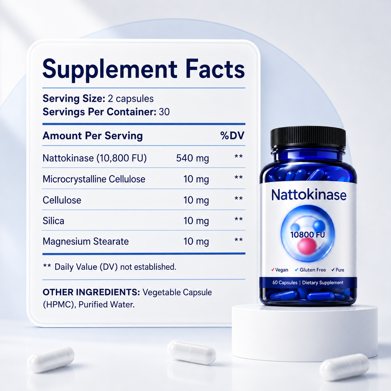 Premium Nattokinase - Natural solution for reversing arterial inflammation